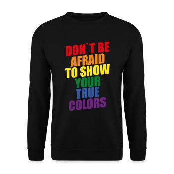 gay ou hétéro - shirt gay rigolo - LGBT - Sweat-shirt Unisexe - noir - Devant - Alina (178cm) & Michal (187cm)