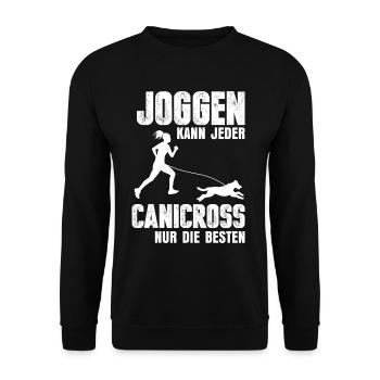Jogging Canicross - Sweat-shirt Unisexe - noir - Devant - Alina (178cm) & Michal (187cm)