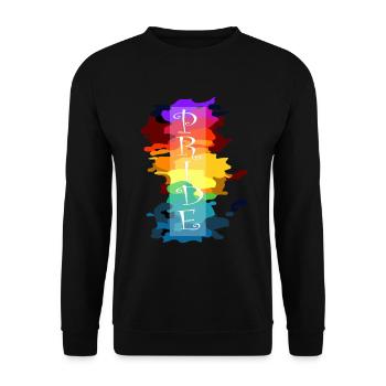 Gay Pride Gift - Unisex Sweatshirt - black - Front - Alina (178cm) & Michal (187cm)