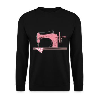 Nähmaschine Sticken und Nähen - Unisex Pullover - Schwarz - Vorne - Alina (178cm) & Michal (187cm)