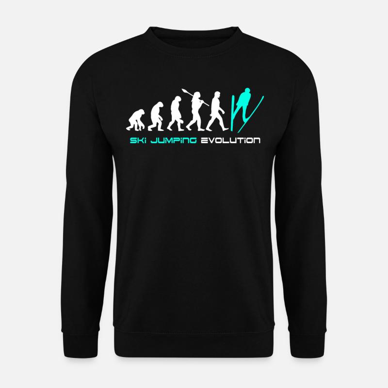 Ski Jumping Evolution - Unisex Sweatshirt - black