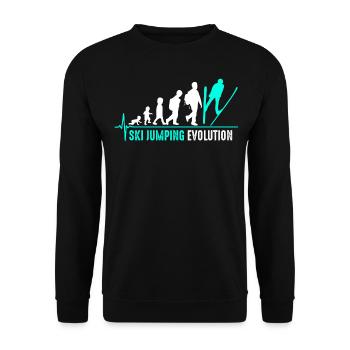 Saut à ski Evolution Naissance - Sweat-shirt Unisexe - noir - Devant - Alina (178cm) & Michal (187cm)