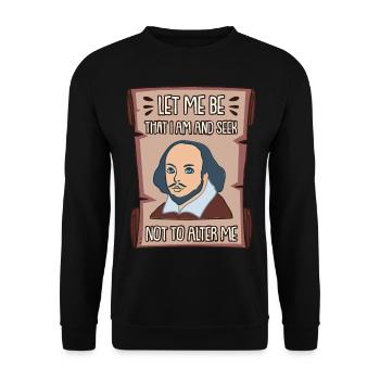 William Shakespeare - Unisex Sweatshirt - black - Front - Alina (178cm) & Michal (187cm)