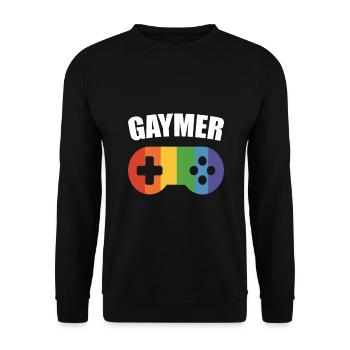 Gay Pride Geschenk - Unisex Pullover - Schwarz - Vorne - Alina (178cm) & Michal (187cm)