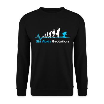 Ski Alpin Evolution - Unisex Pullover - Schwarz - Vorne - Alina (178cm) & Michal (187cm)