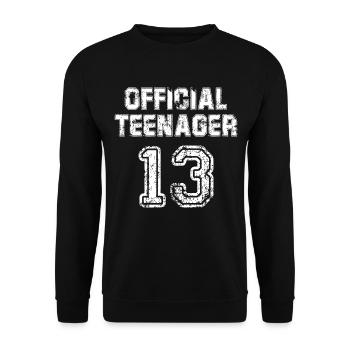 13th birthday gift - Unisex Sweatshirt - black - Front - Alina (178cm) & Michal (187cm)