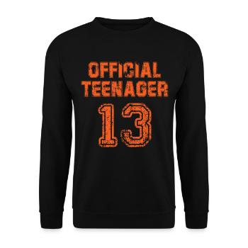 13th birthday gift - Unisex Sweatshirt - black - Front - Alina (178cm) & Michal (187cm)