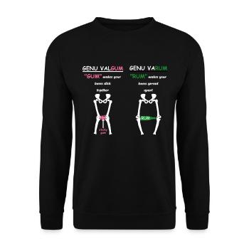 Physiotherapeut Geschenk - Unisex Pullover - Schwarz - Vorne - Alina (178cm) & Michal (187cm)