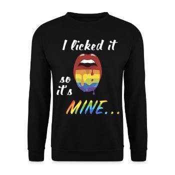 Gay Pride Gift - Unisex Sweatshirt - black - Front - Alina (178cm) & Michal (187cm)