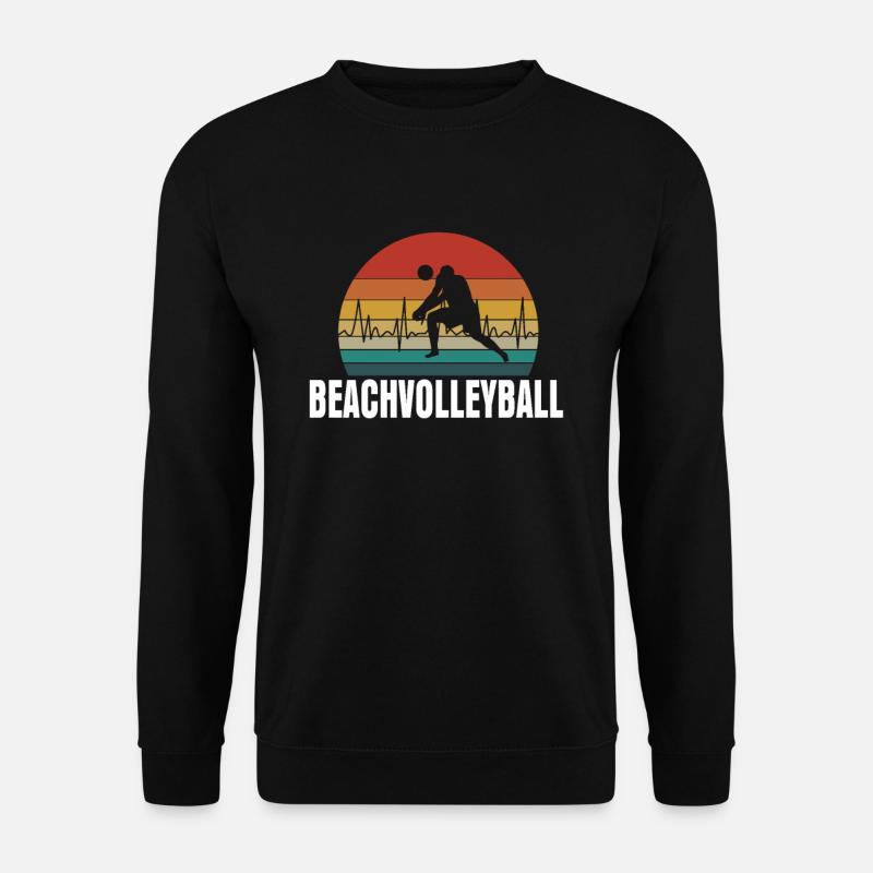 Beachvolleyball Herzschlag - Unisex Pullover - Schwarz