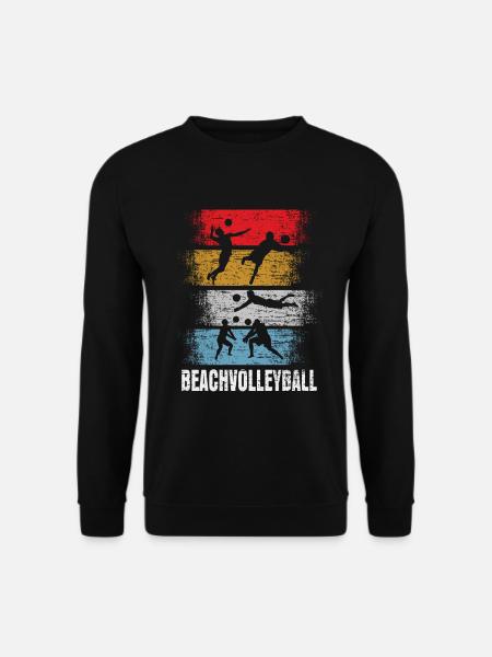 Cadeau de sport rétro de beach volley - Sweat-shirt Unisexe - noir