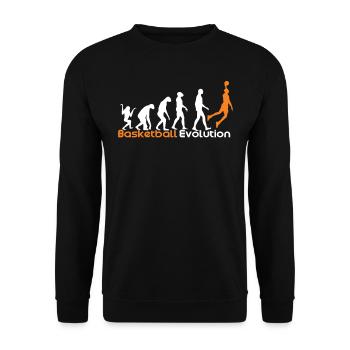 Basketball Evolution - Unisex Sweatshirt - black - Front - Alina (178cm) & Michal (187cm)
