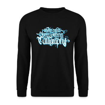 keep calm and keep writing calligraphy - Unisex Pullover - Schwarz - Vorne - Alina (178cm) & Michal (187cm)