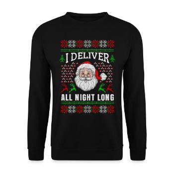 Cadeau drôle de t-shirt de Noël - Sweat-shirt Unisexe - noir - Devant - Alina (178cm) & Michal (187cm)