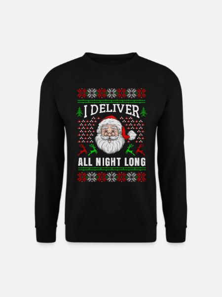 Sjov jul T-shirt gave - Unisex sweater - sort