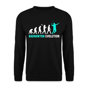 Badminton Evolution - Unisex Sweatshirt - black - Front - Alina (178cm) & Michal (187cm)