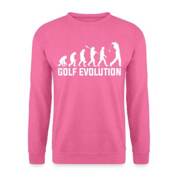 Evolution du golf - Sweat-shirt Unisexe - rose - Devant