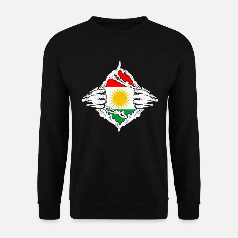 Kurdistan Kurde Flagge - Unisex Pullover - Schwarz
