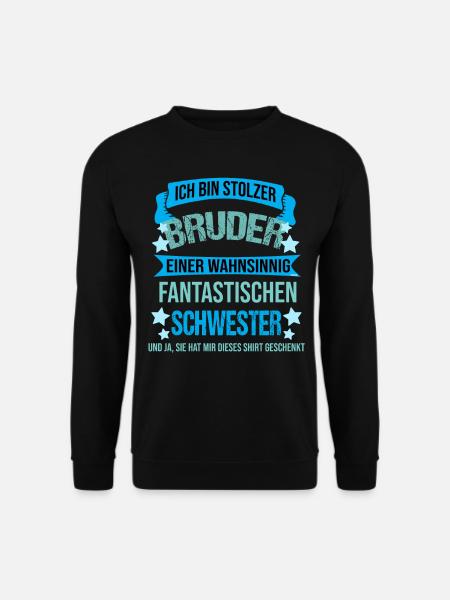 Stolzer Bruder Schwester Geschwister - Unisex Pullover - Schwarz