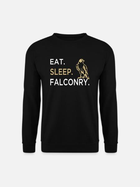 Falknerei Falke Adler Beizjagd Greifvogel Beruf - Unisex Pullover - Schwarz