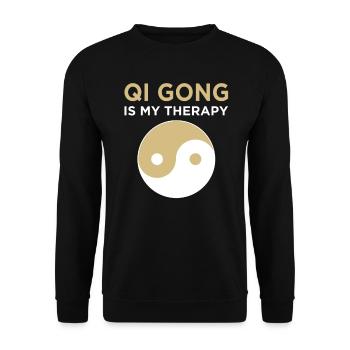 Qigong Qi Gong Tai Chi Thai Chi Chigong Yoga - Unisex Sweatshirt - black - Front - Alina (178cm) & Michal (187cm)