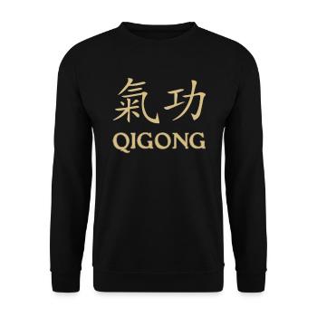 Qigong Qi Gong Tai Chi Thai Chi Chigong Yoga - Unisex Sweatshirt - black - Front - Alina (178cm) & Michal (187cm)