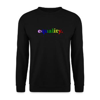 Gay Pride Gift - Unisex Sweatshirt - black - Front - Alina (178cm) & Michal (187cm)