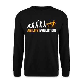 Evolution de l'agilité - Sweat-shirt Unisexe - noir - Devant - Alina (178cm) & Michal (187cm)