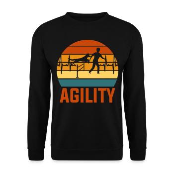 Agility heartbeat - Unisex Sweatshirt - black - Front - Alina (178cm) & Michal (187cm)