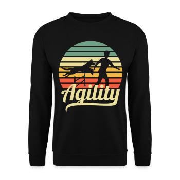 Agility - Unisex Sweatshirt - black - Front - Alina (178cm) & Michal (187cm)
