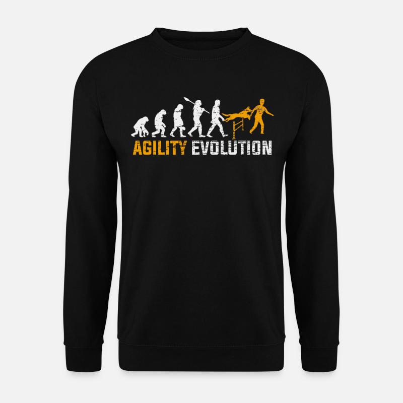 Agility Hund Sport Evolution Geschenk - Unisex Pullover - Schwarz