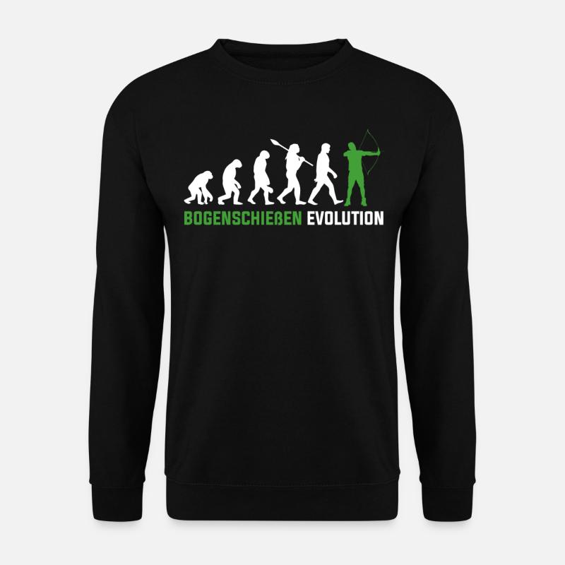 Bogenschießen Evolution - Unisex Pullover - Schwarz