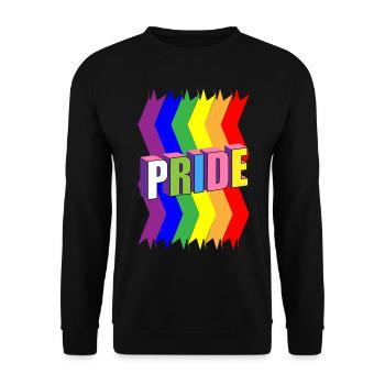 Gay Pride Gift - Unisex Sweatshirt - black - Front - Alina (178cm) & Michal (187cm)