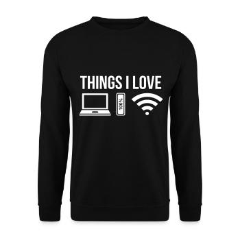 computer - Unisex Sweatshirt - black - Front - Alina (178cm) & Michal (187cm)