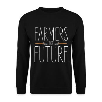 Farmers for Future Farmer Demonstration - Unisex Sweatshirt - black - Front - Alina (178cm) & Michal (187cm)