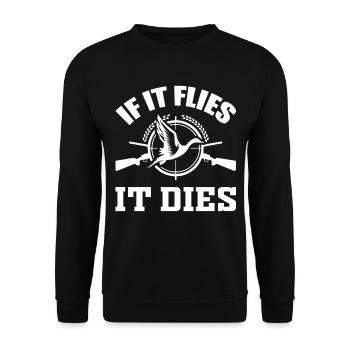 Duck hunting duck hunter hunting season shooting ducks - Unisex Sweatshirt - black - Front - Alina (178cm) & Michal (187cm)