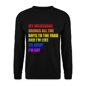 Gay Pride Gift - Unisex Sweatshirt - black - Front - Alina (178cm) & Michal (187cm)