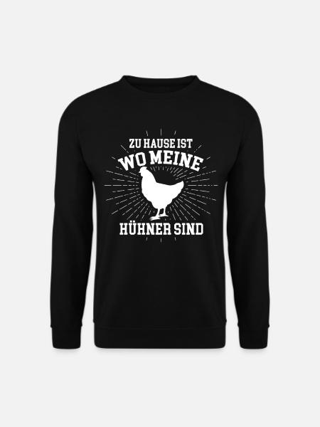 Huhn Bauer Landwirt Hahn - Unisex Pullover - Schwarz