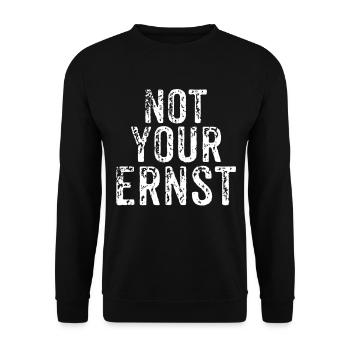 Not your serious - Unisex Sweatshirt - black - Front - Alina (178cm) & Michal (187cm)