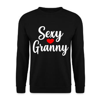 grandma sexy funny gift family - Unisex Sweatshirt - black - Front - Alina (178cm) & Michal (187cm)