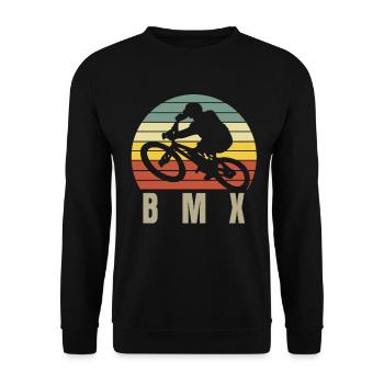 BMX - Unisex Sweatshirt - black - Front - Alina (178cm) & Michal (187cm)