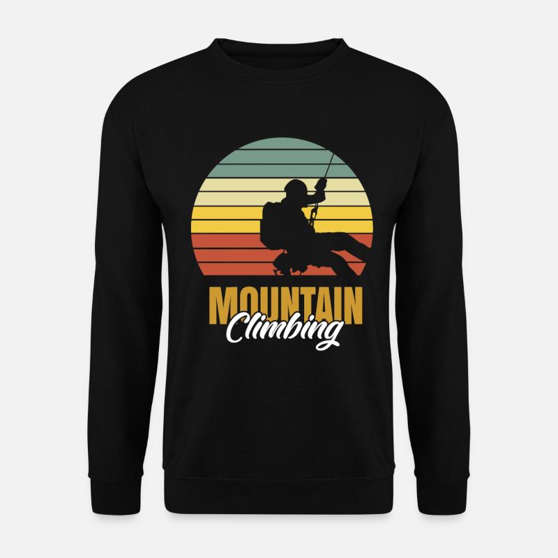 Berg Klettern - Unisex Pullover - Schwarz