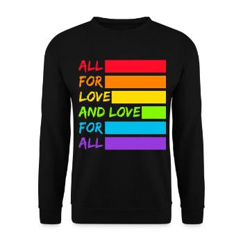 LGBT LGBTQ LGTB Gay Gay Lesbian Pride Queer Gift - Sweat-shirt Unisexe - noir - Devant - Alina (178cm) & Michal (187cm)