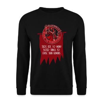 Necromancer ROLE-playing game - Unisex Sweatshirt - black - Front - Alina (178cm) & Michal (187cm)