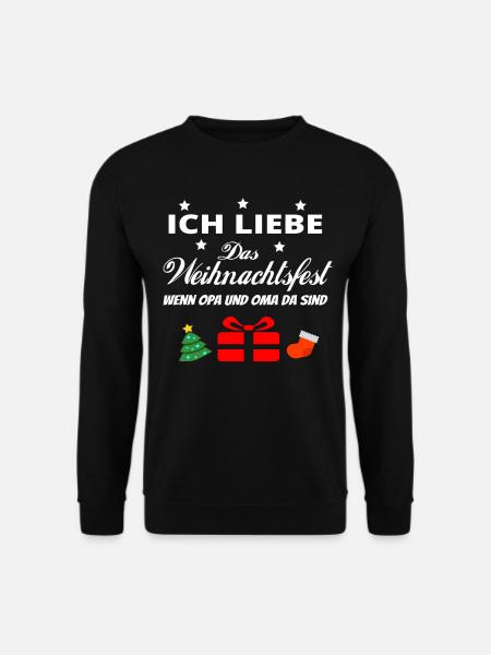 Weihnachten Opa Oma Familie Geschenk Lustig - Unisex Pullover - Schwarz