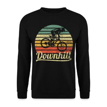 Downhill Mountainbike Cadeau - Sweat-shirt Unisexe - noir - Devant - Alina (178cm) & Michal (187cm)