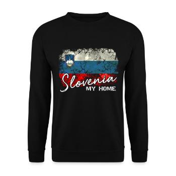 Slovenia Flag Slovene Slovenia Flag Slovenians - Unisex Sweatshirt - black - Front - Alina (178cm) & Michal (187cm)
