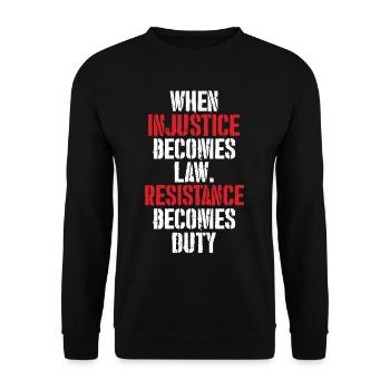 Resistance Revolution Demo Gift - Unisex Sweatshirt - black - Front - Alina (178cm) & Michal (187cm)