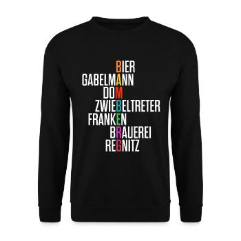 Bamberg Bamberger Stadt Oberfranken Geschenk - Unisex Pullover - Schwarz - Vorne - Alina (178cm) & Michal (187cm)