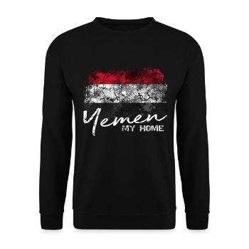 Yemen Jemen - Unisex Pullover - Schwarz - Vorne - Alina (178cm) & Michal (187cm)